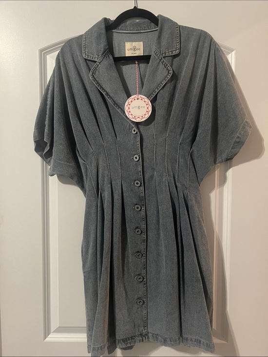 Umgee Dresses & Skirts - Umgee Light Blue Denim Button-Front Mini Dress